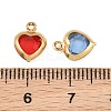 Valentine's Day 304 Stainless Steel & Glass Pendants STAS-Q119-01G-B-3