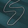 Brass Rope Chains Necklaces for Women NJEW-D302-03P-4