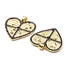 Brass with Cubic Zirconia Pendants KK-K341-01G-3