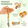 3Pcs 3 Style Cotton Handmade Braided Wrist Lanyard Pendant Decorations AJEW-TA0001-47B-4