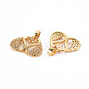 Rack Plating Brass Micro Pave Clear Cubic Zirconia Pendants LS-KK-T060-38-RS-3