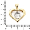 Rack Plating Brass with Cubic Zirconia Pendants KK-Q017-10C-G-3