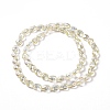 Transparent Electroplate Glass Beads Strands GLAA-C025-02C-4