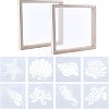 1 Set Marine Organism Theme Plastic Drawing Painting Stencils Templates DIY-FH0003-42-1