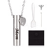 1Pc Word 304 Stainless Steel Column Urn Ashes Necklace DIY-TA0010-07E-1