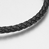 Men's Braided Leather Cord Bracelets BJEW-P198-22-5mm-G-2