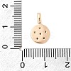 Brass Micro Pave Clear Cubic Zirconia Flat Round with Star Charms KK-A277-32G-3