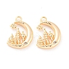 Brass Micro Pave Cubic Zirconia Pendants KK-E090-20G-1