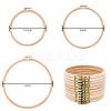 4Pcs 4 Styles Beechwood Round Embroidery Hoops DIY-AR0004-91-1