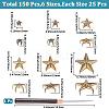 150Pcs 6 Styles Iron Rivets IFIN-CL0001-05AB-2