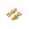 Brass Fold Over Clasps LS-KK-WH0046-51G-2