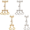 4Pcs 4 Styles Multi-Strand 304 Stainless Steel Lobster Claw Clasps FIND-AB00046-1