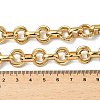 304 Stainless Steel Double Ring Link Chain Necklaces NJEW-S453-02P-A-5