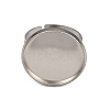 304 Stainless Steel Cuff Ring Components STAS-D372-06P-07-2