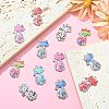 24Pcs 6 Colors Printed Alloy Pendants FIND-SZ0003-39-3