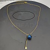 Stainless Steel Blue Planet Pendant Necklaces for Daily Wear and Parties QY7918-2