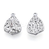 Brass Micro Pave Rosy Brown Cubic Zirconia Charms KK-N216-586P-1