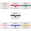 7Pcs 7 Colors Alloy Acrylic Butterfly Charm Bracelets Set BJEW-AN0001-79-1