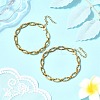 2Pcs 2 Styles 304 Stainless Steel Hollow Cross-Linked Chain Bracelets for Couple BJEW-JB12295-1