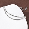 304 Stainless Steel Rhinestone Cup Chain Bracelets BJEW-P376-01P-2