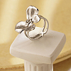 Non-Tarnish Elegant 304 Stainless Steel Bowknot Open Cuff Ring for Women's Daily Wear VT8889-2-1