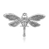 Antique Silver Plated Alloy Enamel Dragonfly Pendants ENAM-J028-07AS-2