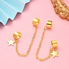 Brass Cuff Earrings EJEW-JE05407-02-3