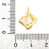 Brass Pave Clear Cubic Zirconia Pendants KK-Z051-01G-03-3