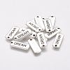 Tibetan Style Alloy Rectangle with Word Dream Pendants LS-TIBEP-Q043-065-RS-1