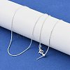Brass Box Chain Adjustable Slider Necklaces for Women NJEW-U008-05S-1
