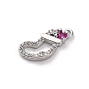 Christmas Series Brass Micro Pave Cubic Zirconia Pendants KK-Q010-01P-01B-2