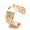 304 Stainless Steel Textured Wide Open Cuff Bangles for Women BJEW-Z067-01G-02-1