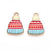 Winter Theme Printed Alloy Pendants PALLOY-H127-03G-03-1