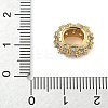 Brass Micro Pave Cubic Zirconia European Beads KK-I276-28G-4