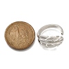 Rack Plating Brass Cuff Finger Rings for Women RJEW-C115-02P-5