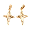 Brass & Natural Freshwater Shell Pendants KK-H538-05G-1