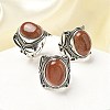 Synthetic Goldstone Adjustable Rings RJEW-I108-02AS-01-1
