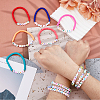 12Pcs 12 Style Handmade Polymer Clay Heishi Surfer Stretch Bracelets Set BJEW-AN0001-46-3
