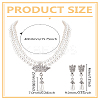 Alloy Rhinestones Necklace and Earrings Sets SJEW-LP0001-48-2
