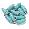 Synthetic Turquoise Pointed Pendants G-B127-18P-02-1