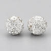 Handmade Polymer Clay Rhinestone Beads X-RB-S250-12mm-A14-2