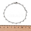 Tarnish Resistant 304 Stainless Steel Heart Link Bracelets BJEW-M121-03P-4