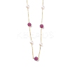 Polymer Clay Rhinestone Beads  Beads Necklace BJEW-B078-03G-2