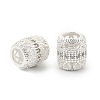 Brass Micro Pave Cubic Zirconia European Beads KK-P297-05S-01-1