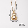 Cute Brass Micro Pave Clear Cubic Zirconia Pendant Necklaces for Women RS8490-3-1