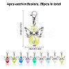 Angel Acrylic & Alloy Pendant Decorations HJEW-AB00682-2