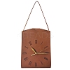 PU Leather Clock Wall Hanging Ornaments PW-WG37521-02-1