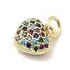 Brass Micro Pave Cubic Zirconia Pendants LS-KK-C137-01G-06-2