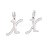 Rack Plating Eco-Friendly Brass Letter Pendants KK-K265-02P-X-1