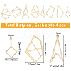 SUNNYCLUE 32 Pcs 8 Styles Alloy Pendants & Links Connectors FIND-SC0001-37LG-2